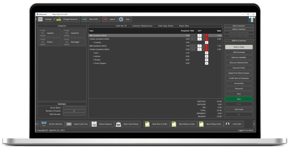 Agnitech Restaurant POS latest Agnitech Restaurant POS latest